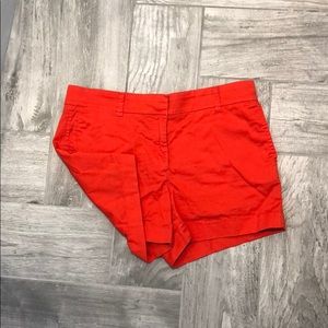 J. Crew tomato red shorts 3” inseam chino. Size 6